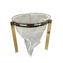 Passoire conique double filtre avec trépied bois diamètre 450mm