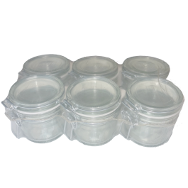 PACK de 6 bocaux en verre type "Le Parfait" 200ml avec joint