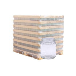Palette de pot verre 390ml ITALVEOLE/MIELE TO70, la palette de 2233 pots