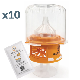 LOT De 10 Pièges à frelons asiatiques + 10 doses d'attractif GOOD4BEES V2