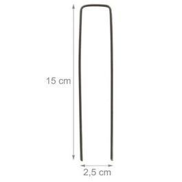 Piquet de fixation pour filet de protection type "sardine" en U, en acier, le lot de 10