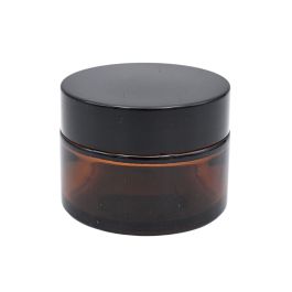 Pot ambré brillant 30ml avec opercule et couvercle