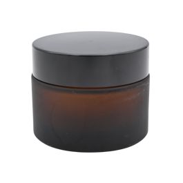 Pot ambré mat 50ml avec opercule et couvercle