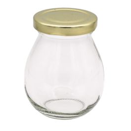 Pot en verre MAJO, 245ml avec capsule or TO58, l'unité