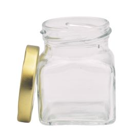 Pot en verre CUADRO avec capsule "Or", l'unité