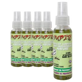 VIDE RUCHER Lot de 5 Répulsifs anti-moustique, Vaporisateur 100ml - DLUO 09/2025
