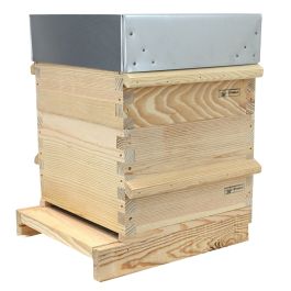 Ruche Warré en pin maritime NATURAPI, avec 2 corps et barrettes