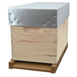 Ruchette Dadant 6 en pin maritime NATURAPI avec plancher plastique 15F10