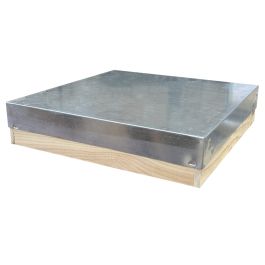 Toit de ruche Warré plat en bois et tôle galva NATURAPI