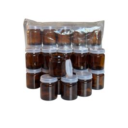 LOT DE 30 Piluliers ambrés de 10g avec capsule souple
