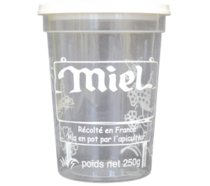 Pot plastique avec épaulement Nicot, 190 ml (250 g miel), LE SACHET DE 25 -  Pots Nicot - Naturapi : Tout pour l'apiculteur
