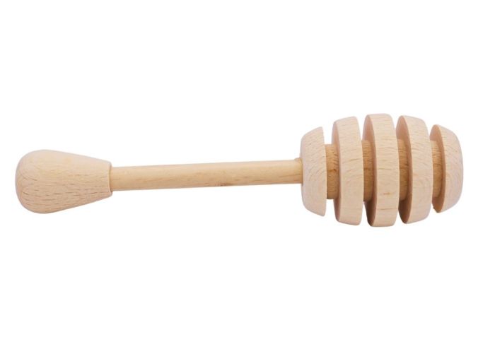 Mini cuillère à miel en bois de hêtre tourné