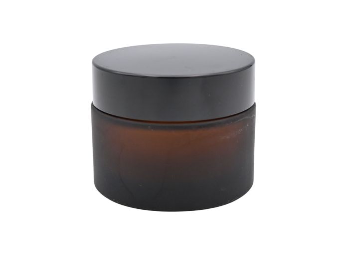 Pot ambré Mat 50ml avec opercule et couvercle