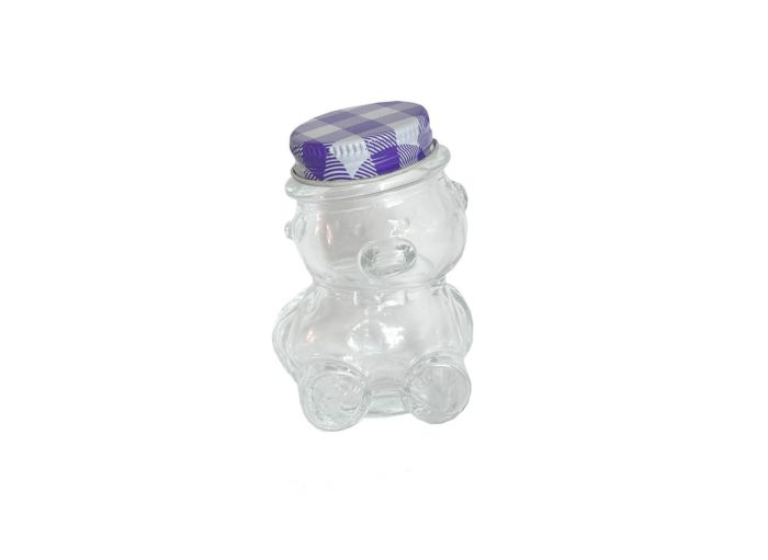 Pot en verre 30ml Ourson avec capsule "vichy", l'unité 