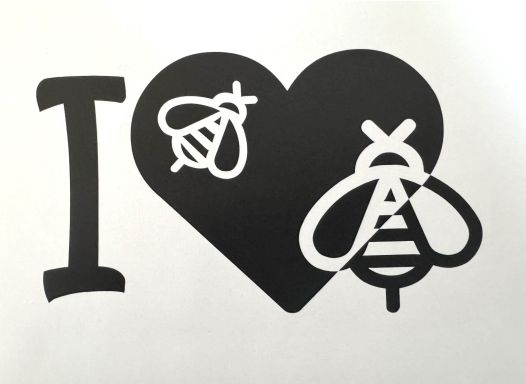 autocollant j'aime les abeilles