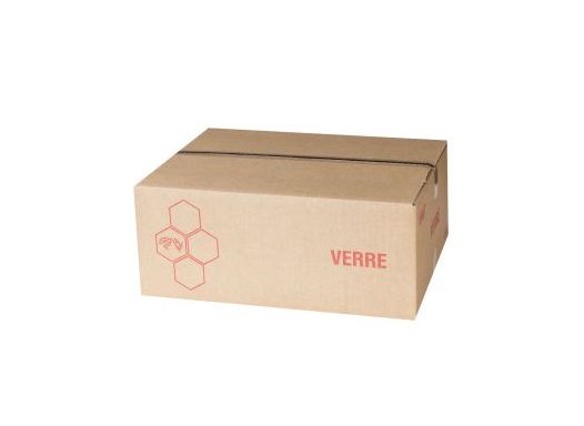 carton d'emballage pour 12 pots de miel en verre de 500g