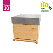 Ruche Voirnot 10 BEEFRENCH BASIS en épicéa, avec plancher bois
