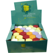 Savon hexagonaux multicolores 25g, le carton de 150