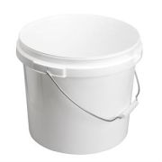 Seau blanc plastique 17.5L inviolable anse métal