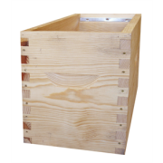 Corps Dadant 6 NATURAPI en pin maritime à tenons, BANDES LISSES