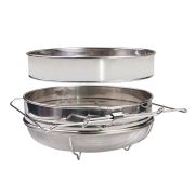 Passoire coulisse inox DOUBLE TAMIS GRAND DIAMETRE 320mm