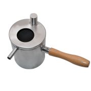 Burette double paroi en inox et bois