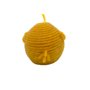 Bougie en cire d'abeille "Boule essaim" 65x70mm