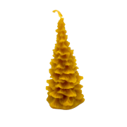 Bougie en cire d'abeille "sapin" 90x45mm