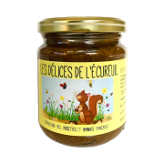 Délice de l’écureuil (pâte à tartiner amande noisette miel), le pot de 230 g