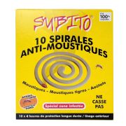 Spirales insecticide anti-moustiques incassable, en fibre végétale, support 100% biodégradable