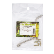 Fixe-éléments INOX avec visserie, LA PAIRE 