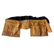 Ceinture à outils en peau, 7 poches + crochet