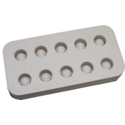 Moule pour fabrication de cupules en cire en silicone (pour 10 cupules)