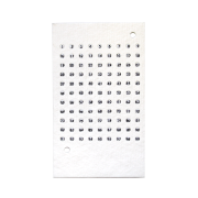 Carte de marquage 99 numéros, couleur BLANCHE, la carte