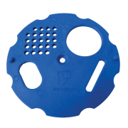 Entrée ronde plastique multiposition bleue