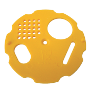 Entrée ronde plastique multiposition jaune