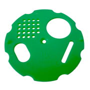 Entrée ronde plastique multiposition verte