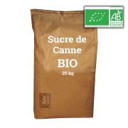 Sucre BIO de canne clair, LE SAC DE 25 Kg
