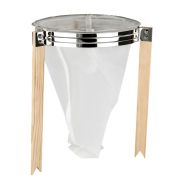 Passoire conique double filtre avec trépied bois