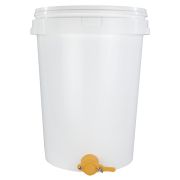 Maturateur plastique alimentaire 80kg (60L) robinet jaune avec couvercle et anse