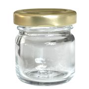 Pot verre 35ml TO43 (40/50g miel) avec capsule "Or", le pack de 30