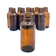 Flacon verre ambré 30ml TO18, LE SACHET DE 10