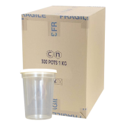 Pot plastique avec épaulement Nicot, 190 ml (250 g miel), LE CARTON DE 300