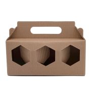 Présentoir en carton ondulé pour 3 pots de 228ml