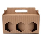 Présentoir en carton ondulé pour 3 pots de 385ml