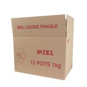 Carton avec intercalaire pour 12 pots 1kg plastique, l'unité