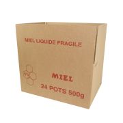 Carton pour 24 pots 500g plastique avec intercalaire, l'unité