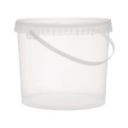 Seau en plastique "Cristal" transparent 8,7L 
