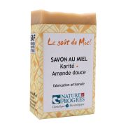 Savon solide artisanal amande douce (miel, karité) , le savon de 100g 