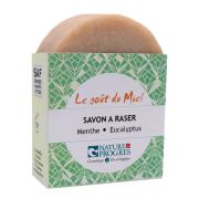 Savon à raser artisanal, miel, menthe et eucalyptus le savon de 90g 